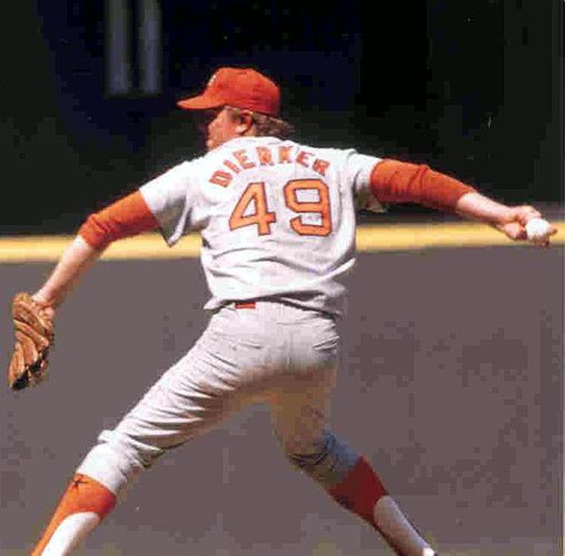 Houston Astros Larry Dierker Cooperstown MLB jersey front view