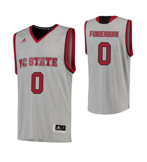 NC State Wolfpack #0 Dj Funderburk College Basketball Jersey Gray stitched college jersey