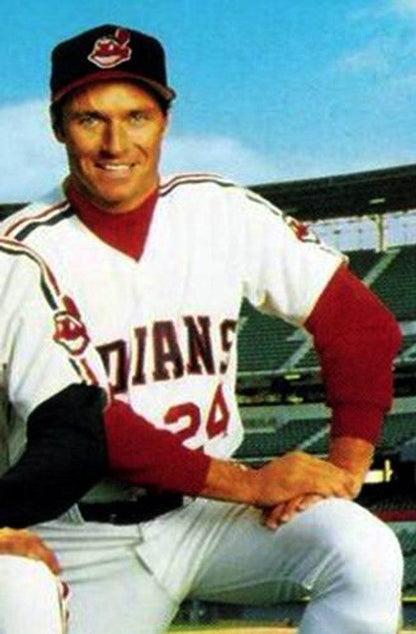 Cleveland Indians Roger Dorn 1980s MLB jersey front view
