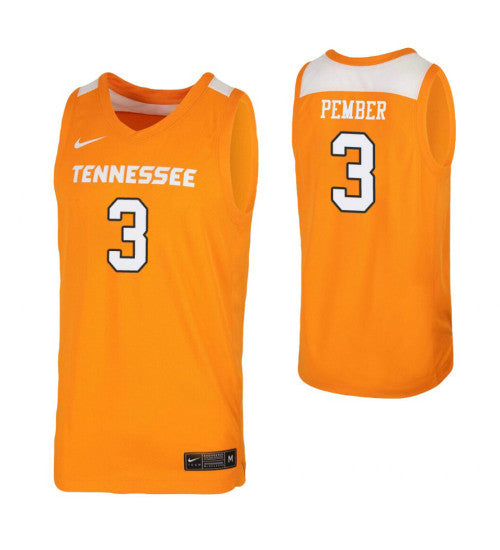 Drew Pember College Basketball Jersey Tennessee Orange Tennessee Volunteers | Stitched Jersey RTJS 4857