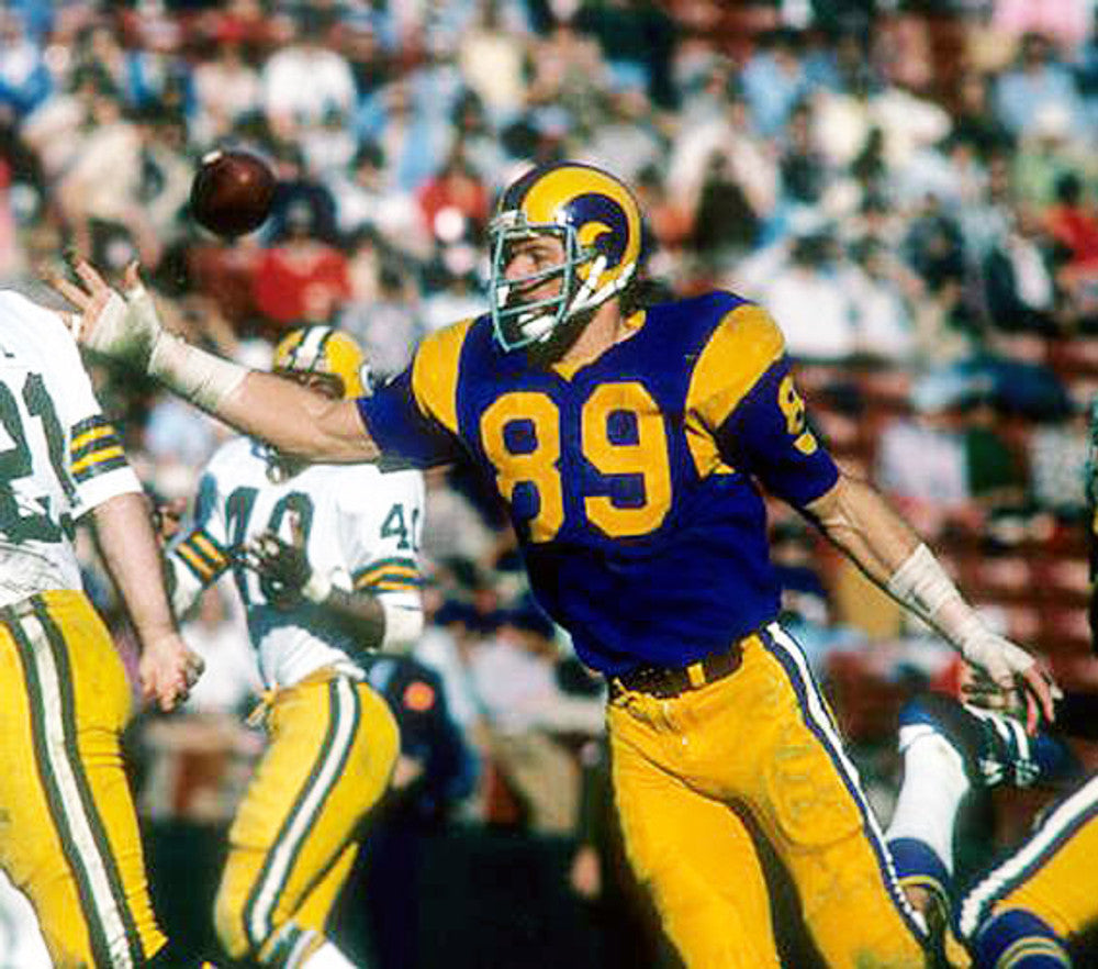 Los Angeles Rams Fred Dryer NFL jersey front view