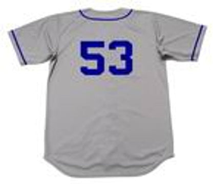 Don Drysdale Brooklyn Dodgers 1957 Cooperstown Away Baseball Stitched Jersey jersey front view