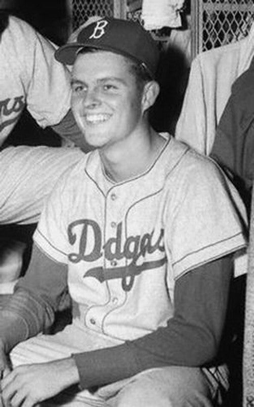 Don Drysdale Brooklyn Dodgers 1957 Cooperstown Away Baseball Stitched Jersey jersey front view