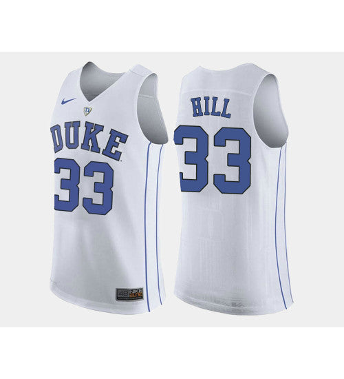 Duke Blue Devils 33 Grant Hill White Road College Basketball Jersey stitched basketball jersey for game day fanwear