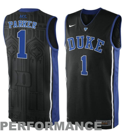 Duke Blue Devils 1 Jabari Parker Black Alternate College Basketball Jersey 1019 stitched basketball jersey for game day