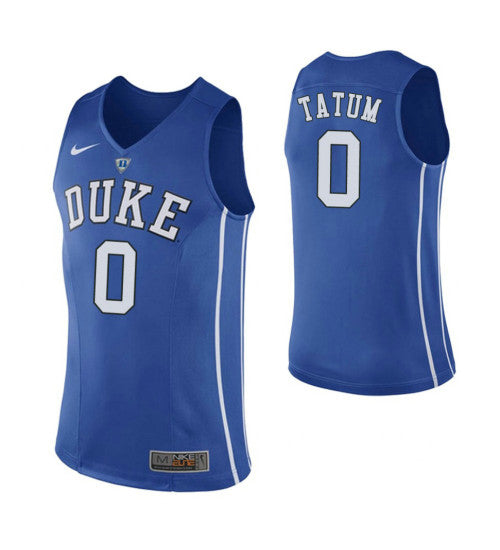 Duke Blue Devils 0 Jayson Tatum College Basketball Jersey Blue | Stitched Jersey RTJS 4853