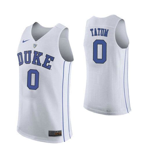 Duke Blue Devils 0 Jayson Tatum College Basketball Jersey White | Stitched Jersey RTJS 4852