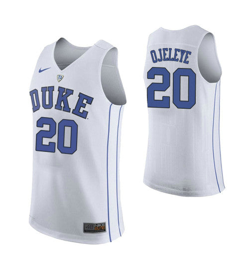 Duke Blue Devils 20 Semi Ojeleye College Basketball Jersey White stitched basketball jersey for game day fanwear