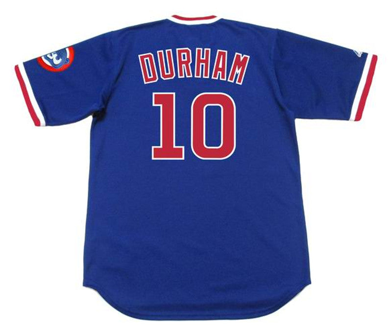 Chicago Cubs Leon Durham Cooperstown MLB jersey front view
