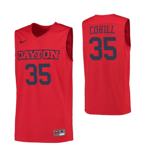 Dayton Flyers 35 Dwayne Cohill College Basketball Jersey Red | Stitched Jersey RTJS 4876