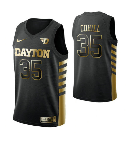 Dayton Flyers 35 Dwayne Cohill Black College Basketball Jersey | Stitched Jersey RTJS 4907