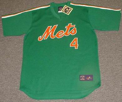 New York Mets Lenny Dykstra Cooperstown St Pattys MLB jersey front view