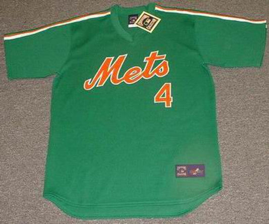 New York Mets Lenny Dykstra Cooperstown St Pattys MLB jersey front view