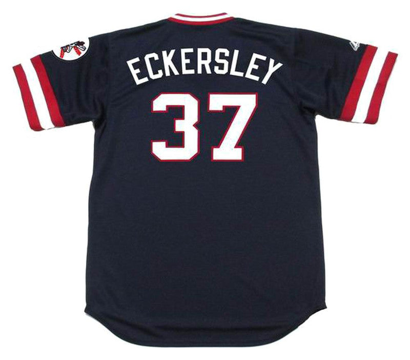 Cleveland Indians Dennis Eckersley Cooperstown MLB jersey front view