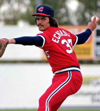 Cleveland Indians Dennis Eckersley Cooperstown MLB jersey front view