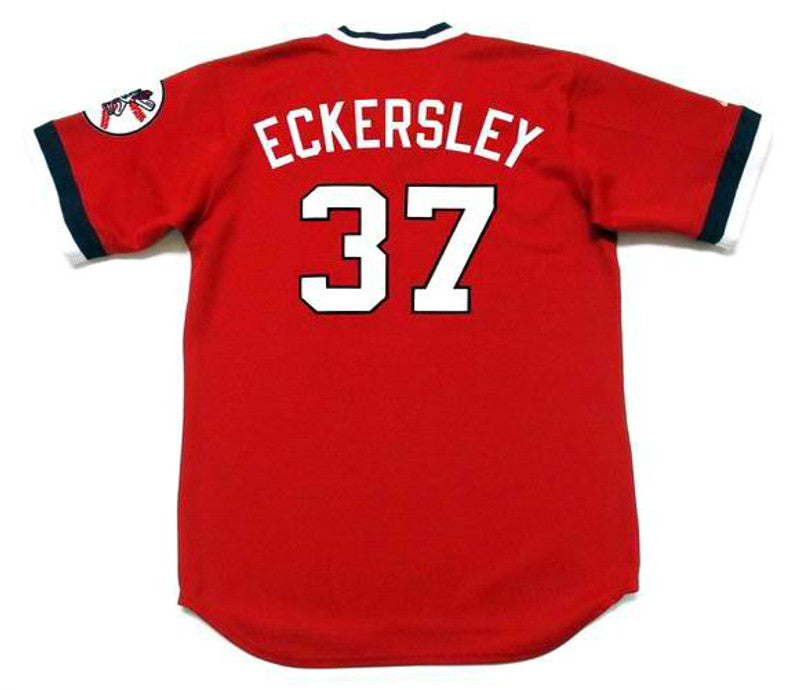 Cleveland Indians Dennis Eckersley Cooperstown MLB jersey front view
