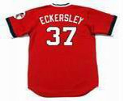 Cleveland Indians Dennis Eckersley Cooperstown MLB jersey front view