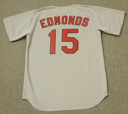 Jim Edmonds St Louis Cardinals 2000 Cooperstown Throwback Away Stitched Jersey jersey front view