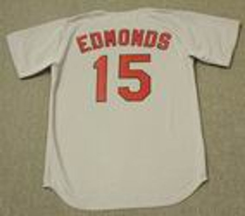 Jim Edmonds St Louis Cardinals 2000 Cooperstown Throwback Away Stitched Jersey jersey front view