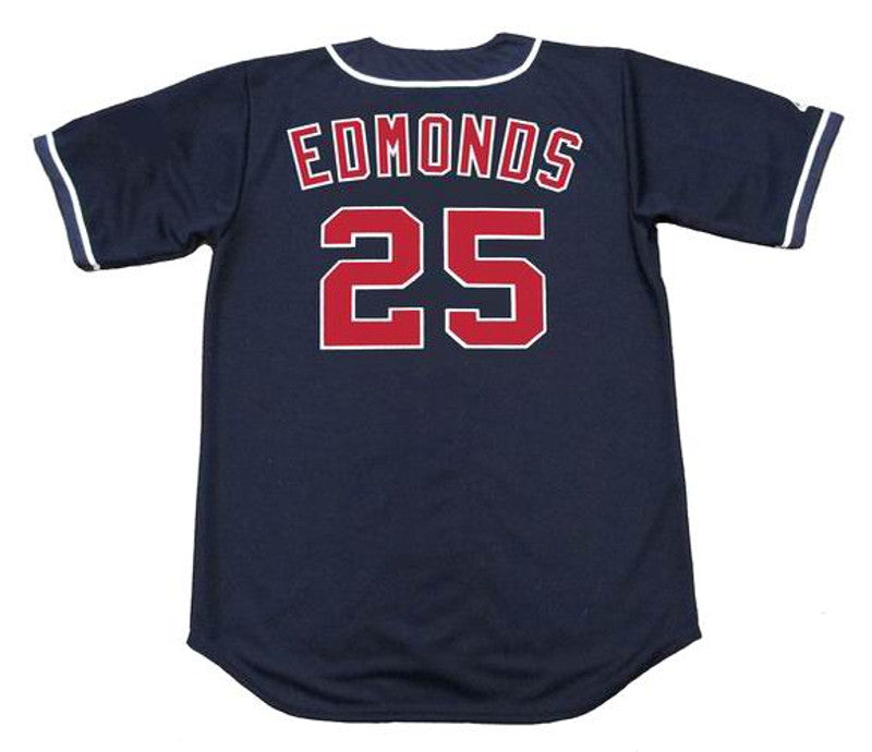 Jim Edmonds California Angels 1995 Throwback Alternate Baseball Stitched Jersey jersey front view