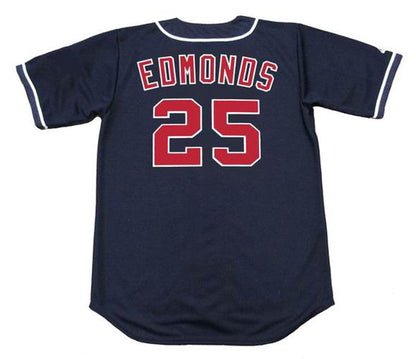 Jim Edmonds California Angels 1995 Throwback Alternate Baseball Stitched Jersey jersey front view