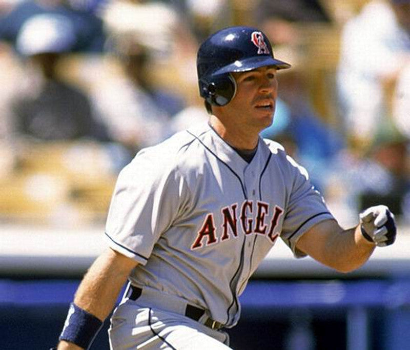 Jim Edmonds California Angels 1996 Throwback Away Baseball Stitched Jersey jersey front view