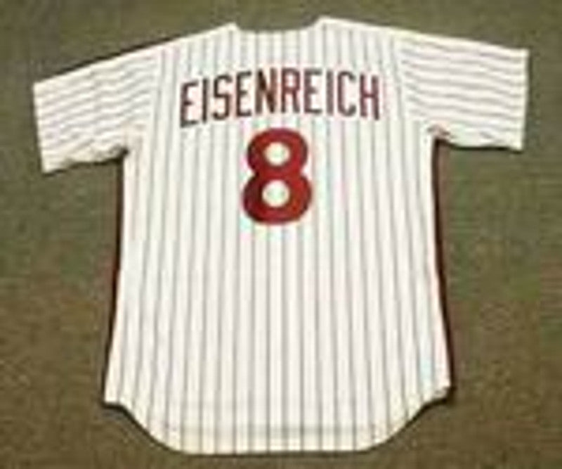 Philadelphia Phillies Jim Eisenreich 1990s Cooperstown MLB jersey front view