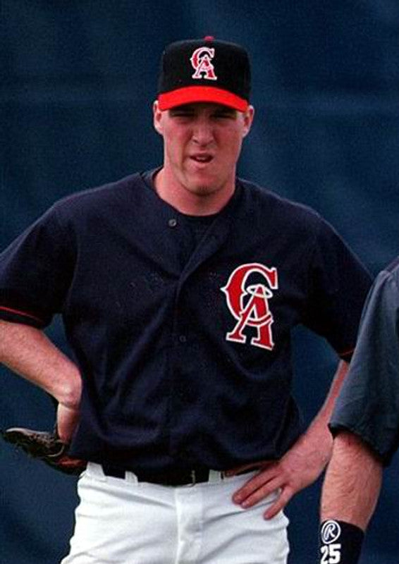 Darin Erstad California Angels 1996 Throwback Alternate Baseball Stitched Jersey jersey front view