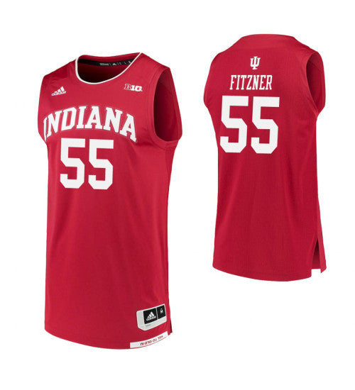 Indiana Hoosiers 55 Evan Fitzner Crimson College Basketball Jersey | Stitched Jersey RTJS 4069