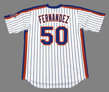 New York Mets Sid Fernandez Cooperstown MLB jersey front view