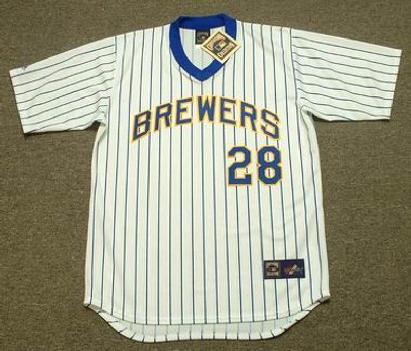 Milwaukee Brewers Prince Fielder 1980s Cooperstown MLB jersey front view