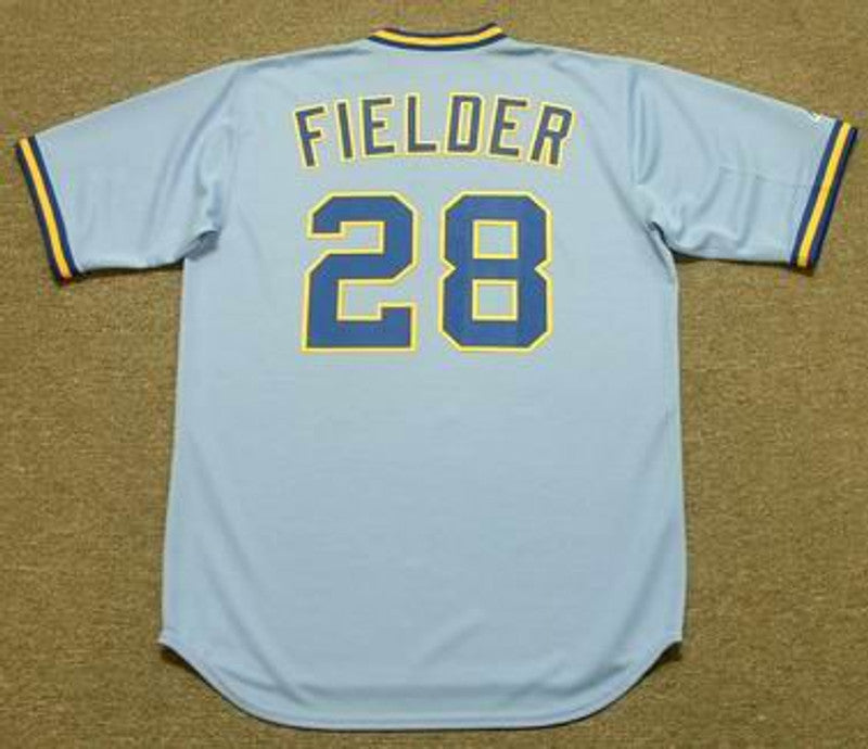 Milwaukee Brewers Prince Fielder 1980s Cooperstown MLB jersey front view