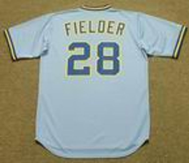 Milwaukee Brewers Prince Fielder 1980s Cooperstown MLB jersey front view