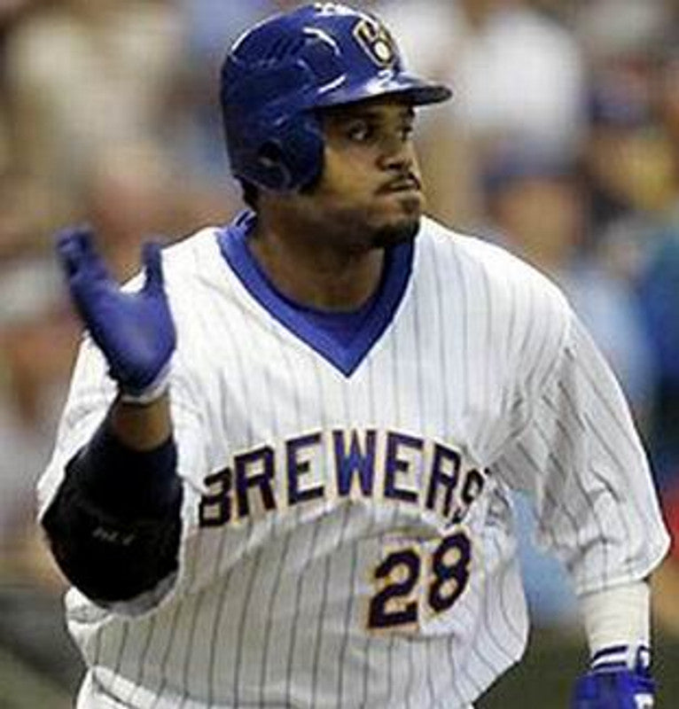 Milwaukee Brewers Prince Fielder 1980s Cooperstown MLB jersey front view