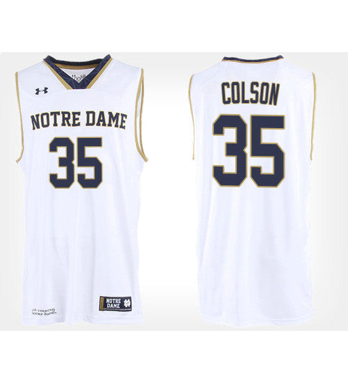 Notre Dame Fighting Irish #35 Bonzie Colson White Road College Basketball Jersey stitched college jersey