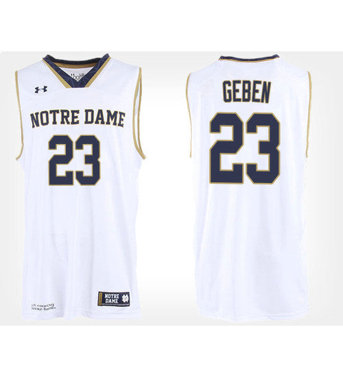 Notre Dame Fighting Irish #23 Martinas Geben White Road College Basketball Jersey stitched college jersey