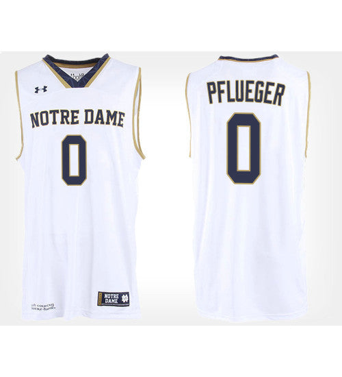 Notre Dame Fighting Irish #0 Rex Pflueger White Road College Basketball Jersey stitched college jersey