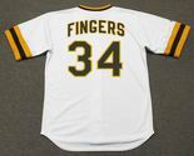 San Diego Padres Rollie Fingers 1970s Cooperstown MLB jersey front view