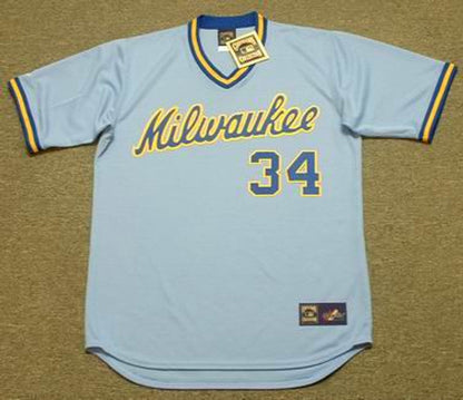 RF MB Milwaukee 1982 Cooperstown Throwback Away Stitched Jersey, Vintage Baseball Jersey, Retro Sewn Jersey