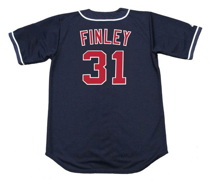 Chuck Finley California Angels 1995 Throwback Alternate Baseball Stitched Jersey jersey front view