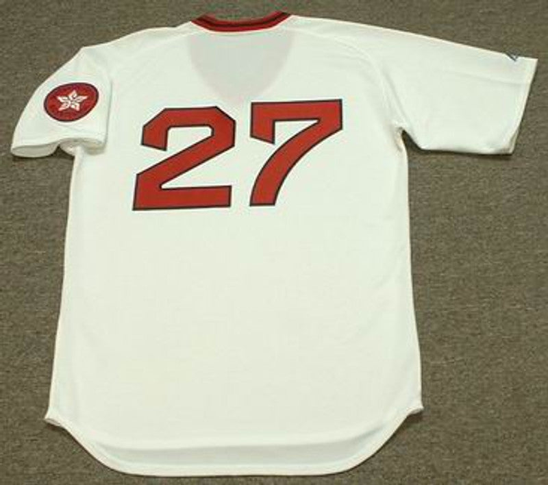 Boston Red Sox Carlton Fisk Cooperstown MLB jersey front view