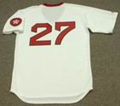 Boston Red Sox Carlton Fisk Cooperstown MLB jersey front view