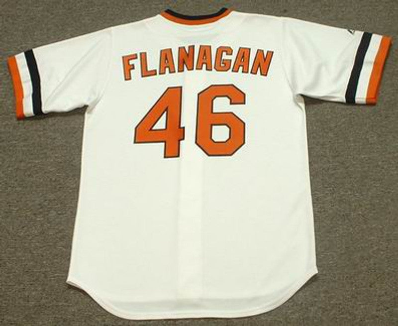 Baltimore Orioles Mike Flanagan Cooperstown MLB jersey front view