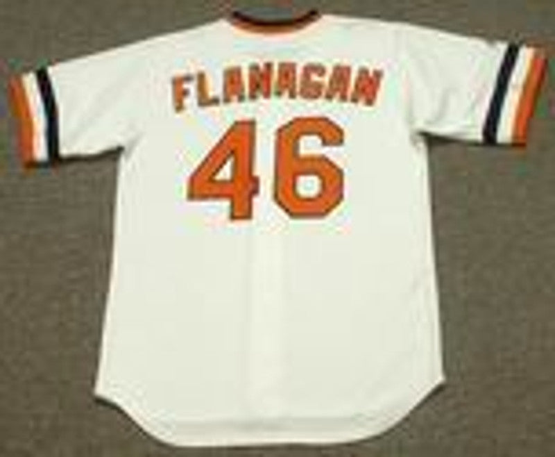Baltimore Orioles Mike Flanagan Cooperstown MLB jersey front view