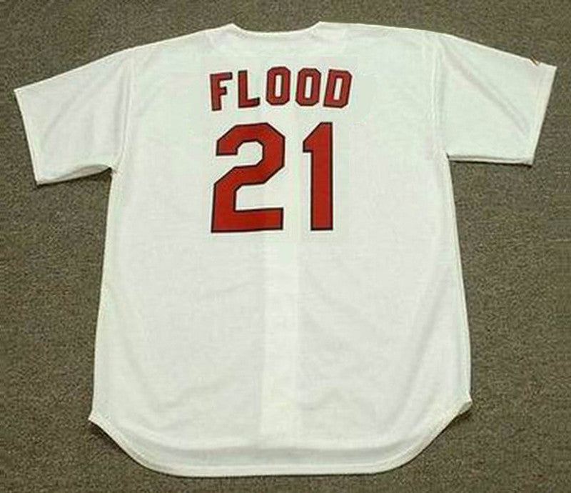 Curt Flood St Louis Cardinals 1967 Cooperstown Throwback Home Baseball Stitched Jersey jersey front view