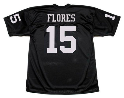 Oakland Raiders Tom Flores NFL jersey front view