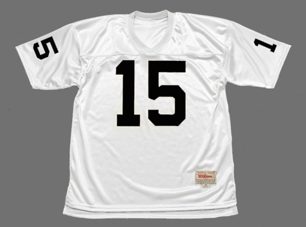 Oakland Raiders Tom Flores NFL jersey front view