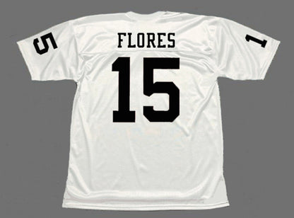 Oakland Raiders Tom Flores NFL jersey front view
