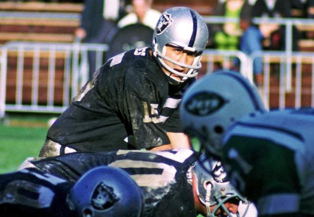 Oakland Raiders Tom Flores NFL jersey front view