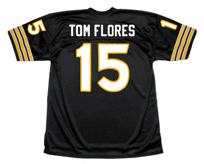 Oakland Raiders Tom Flores NFL jersey front view
